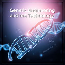 A striking cover page design focused on the theme of 'Genetic Engineering and rDNA Technology'