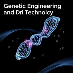 A striking cover page design focused on the theme of 'Genetic Engineering and rDNA Technology'
