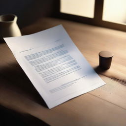 A concise process document resting atop a wooden desk, bathed in soft ambient light