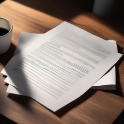 A concise process document resting atop a wooden desk, bathed in soft ambient light