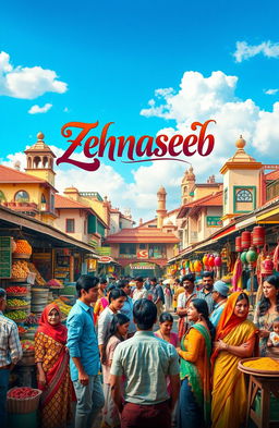 A captivating poster for a fictional movie titled 'Zehnaseeb'