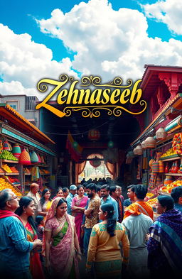 A captivating poster for a fictional movie titled 'Zehnaseeb'
