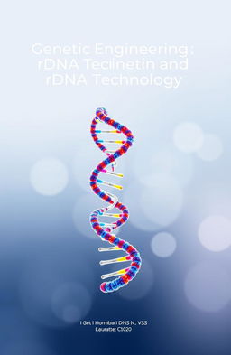 An elegant cover page for a scientific paper titled 'Genetic Engineering and rDNA Technology'