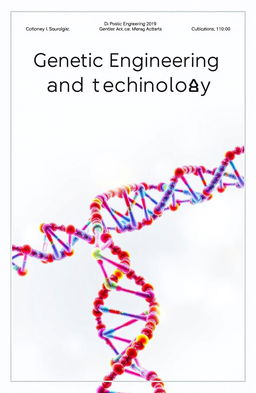An elegant cover page for a scientific paper titled 'Genetic Engineering and rDNA Technology'