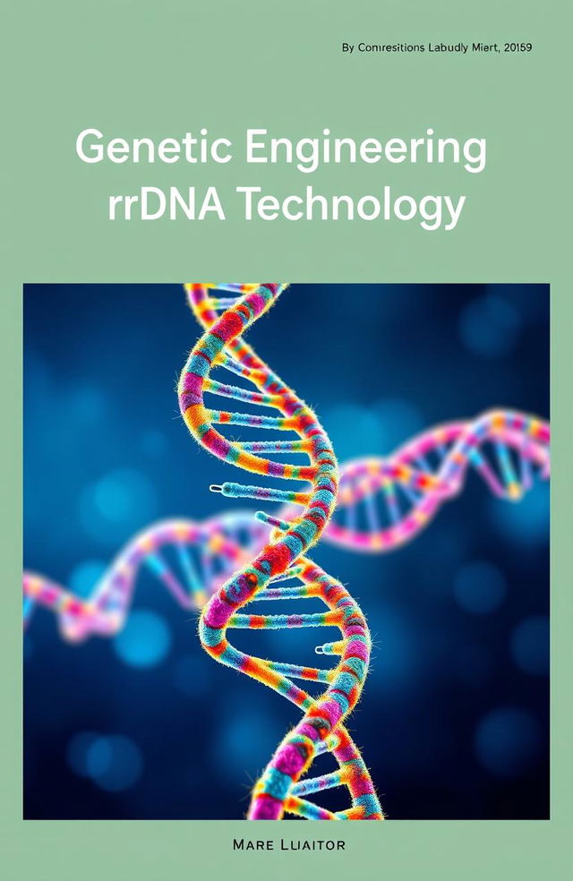 An elegant cover page for a scientific paper titled 'Genetic Engineering and rDNA Technology'