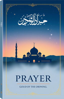 A book cover design featuring an elegant and serene aesthetic, showcasing the theme of prayer and spirituality