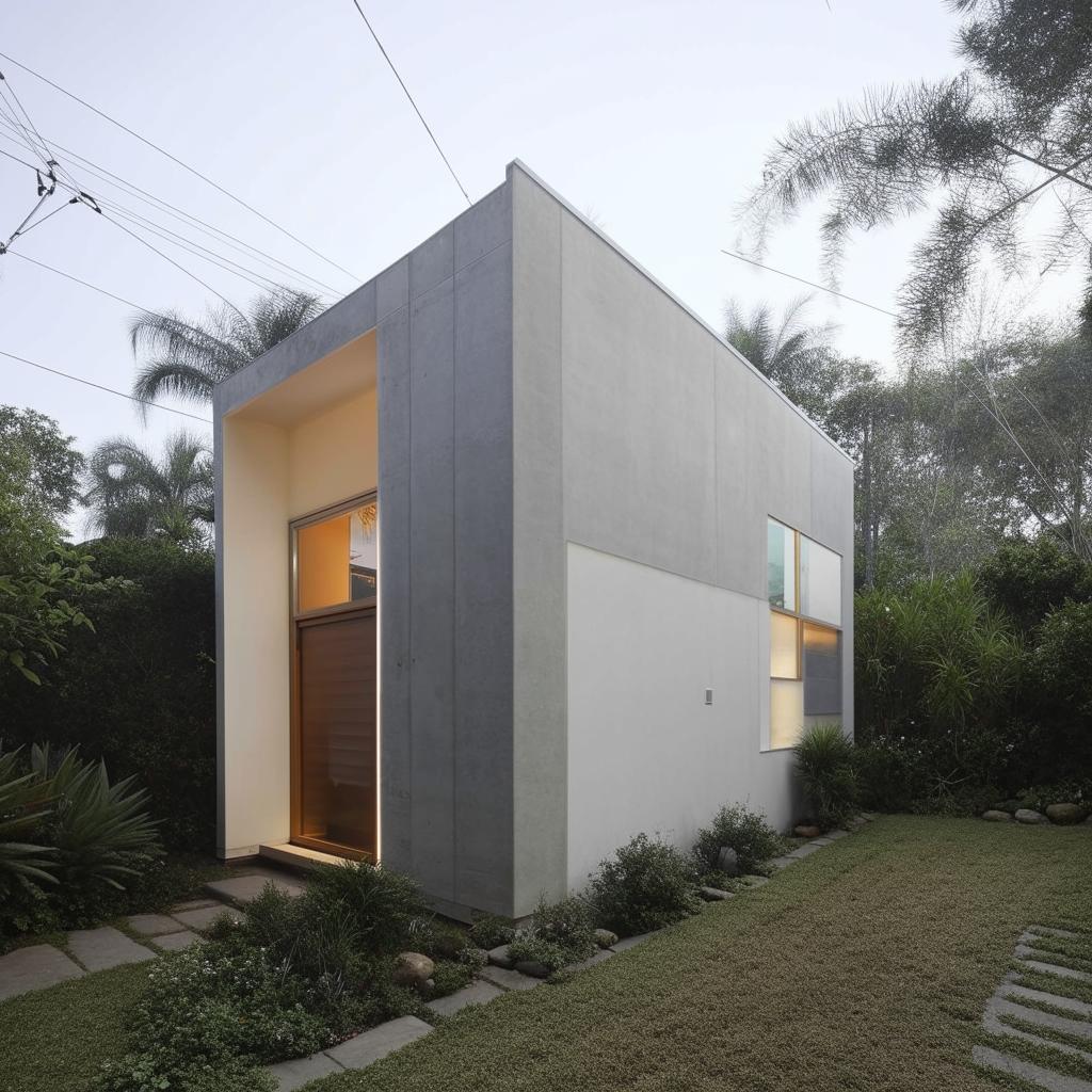 A compact, well-designed duplex house fitted within a 400 square foot area, showcasing efficient use of space and modern architectural design.