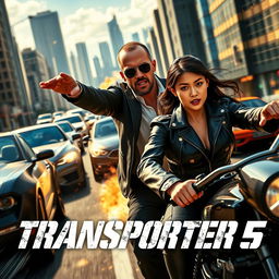 A dynamic trailer scene featuring Jason Statham as Frank Martin, showcasing high-octane action and thrilling car chases