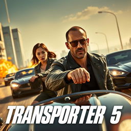 A dynamic trailer scene featuring Jason Statham as Frank Martin, showcasing high-octane action and thrilling car chases