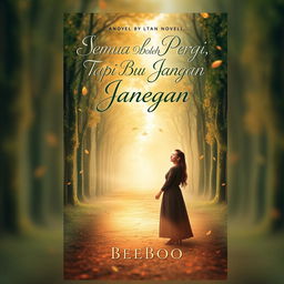 An artistic and engaging cover design for a novel titled 'Semua Boleh Pergi, Tapi Ibu Jangan' by BeeBoo
