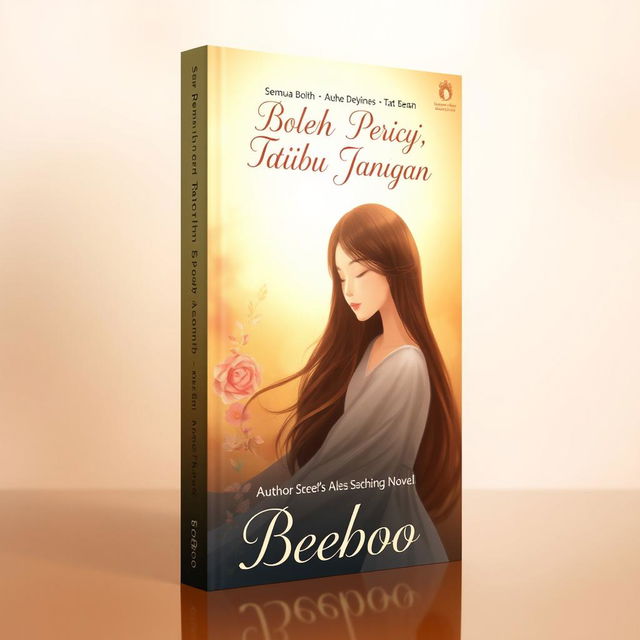 An artistic cover for a novel titled 'Semua Boleh Pergi, Tapi Ibu Jangan'