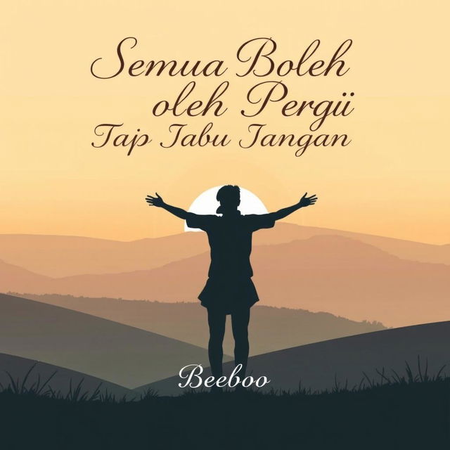 A simple yet emotionally resonant illustration for a novel titled 'Semua Boleh Pergi Tapi Ibu Jangan'