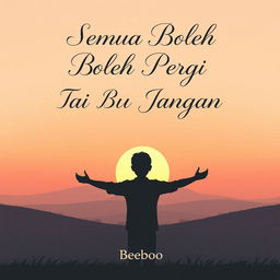 A simple yet emotionally resonant illustration for a novel titled 'Semua Boleh Pergi Tapi Ibu Jangan'