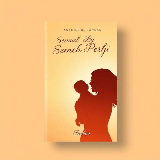 A heartfelt and simple cover design for a novel titled 'Semua Boleh Pergi Tapi Ibu Jangan'