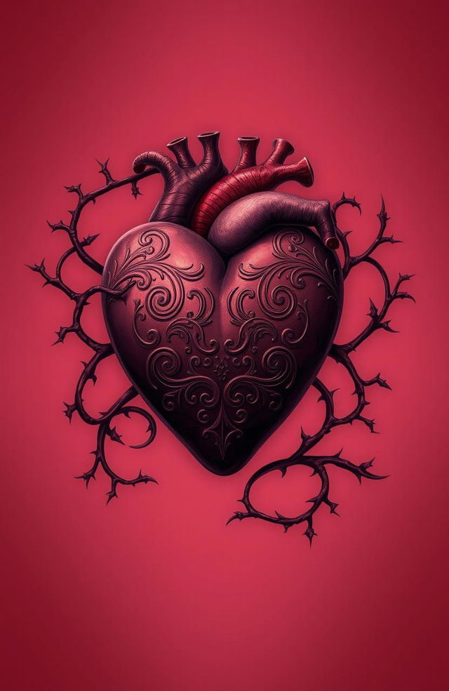 An artistic representation of a stubborn heart, symbolizing resilience and determination