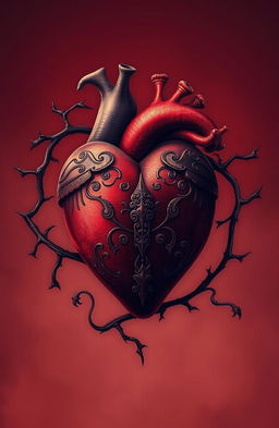 An artistic representation of a stubborn heart, symbolizing resilience and determination