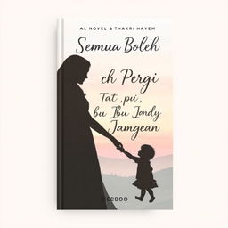A simple yet emotionally resonant cover for a novel titled 'Semua Boleh Pergi Tapi Ibu Jangan'