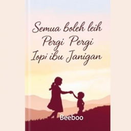A simple yet emotionally resonant cover for a novel titled 'Semua Boleh Pergi Tapi Ibu Jangan'