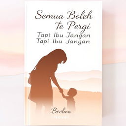 A simple yet emotionally resonant cover for a novel titled 'Semua Boleh Pergi Tapi Ibu Jangan'