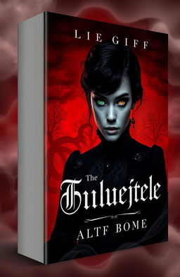 A dark, sinister book cover design featuring an ominous atmosphere with bad vibes, perhaps depicting stormy clouds or shadows that evoke a sense of foreboding