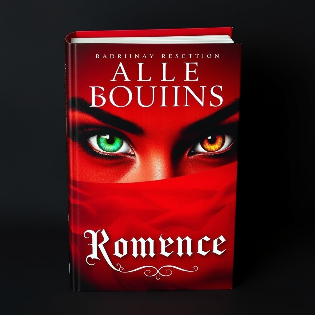 A captivating book cover design featuring a dark and romantic theme