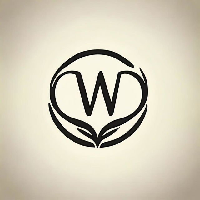 An elegant and stylish logo for a decoration company, incorporating the letters 'W' and 'E' in a creative and artistic design