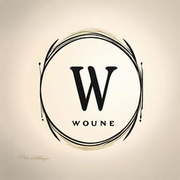 An elegant and stylish logo for a decoration company, incorporating the letters 'W' and 'E' in a creative and artistic design