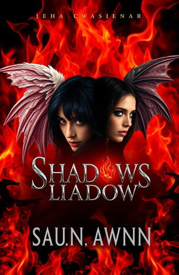 A captivating book cover design featuring a rich palette of red, black, and silver