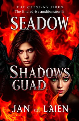 A captivating book cover design featuring a rich palette of red, black, and silver