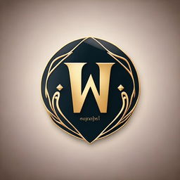 An elegant and stylish logo for a decoration company, incorporating the letters 'W' and 'E' in a creative and artistic design