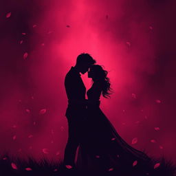 A moody and atmospheric A4 size illustration capturing a dark romance theme