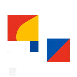 A vibrant piece of minimalist art that emphasizes simplicity and clarity