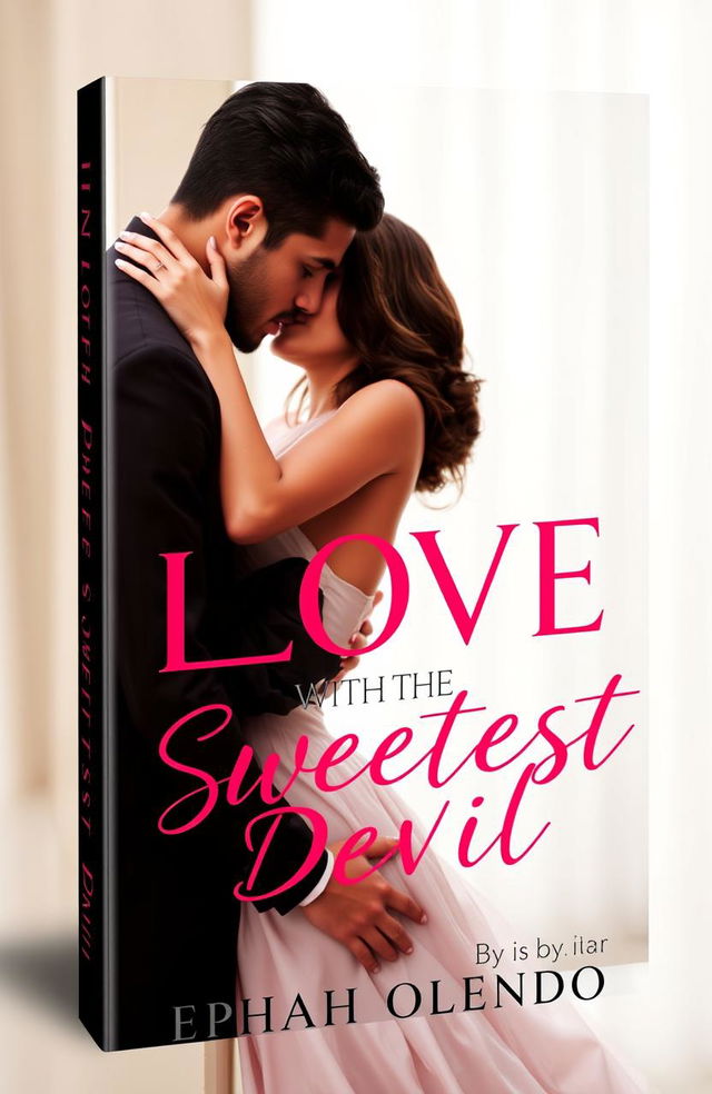 A romantic book cover for 'IN LOVE WITH THE SWEETEST DEVIL BY Ephah Olendo'