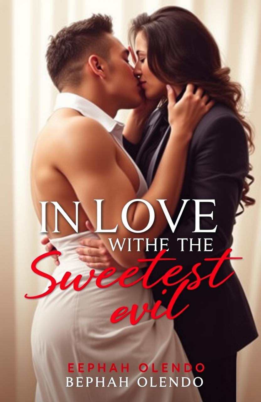 A romantic book cover for 'IN LOVE WITH THE SWEETEST DEVIL BY Ephah Olendo'