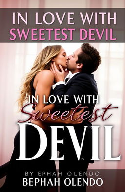 A romantic book cover for 'IN LOVE WITH THE SWEETEST DEVIL BY Ephah Olendo'