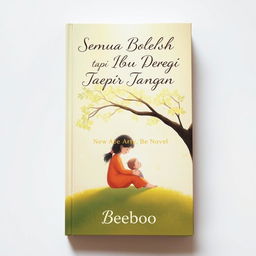 A simple yet emotionally impactful cover for the novel titled 'Semua Boleh Pergi Tapi Ibu Jangan'