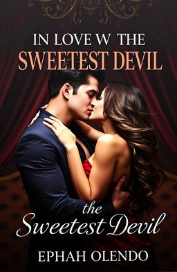 A captivating book cover featuring a passionate embrace between a couple, the man and woman locked in a deep kiss