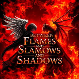 An image featuring a rich palette of red, black, and silver, blending flames with shadows that symbolize the supernatural