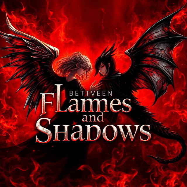 An image featuring a rich palette of red, black, and silver, blending flames with shadows that symbolize the supernatural