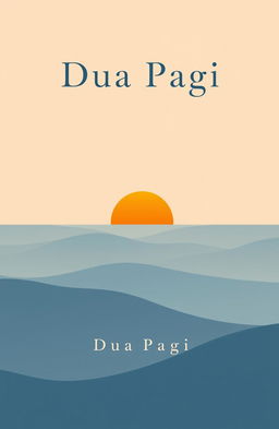 A minimalist novel cover design for a book titled 'Dua Pagi'