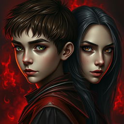 A realistic image featuring a palette of red, black, and silver