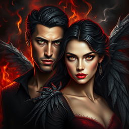 A realistic image featuring a palette of red, black, and silver