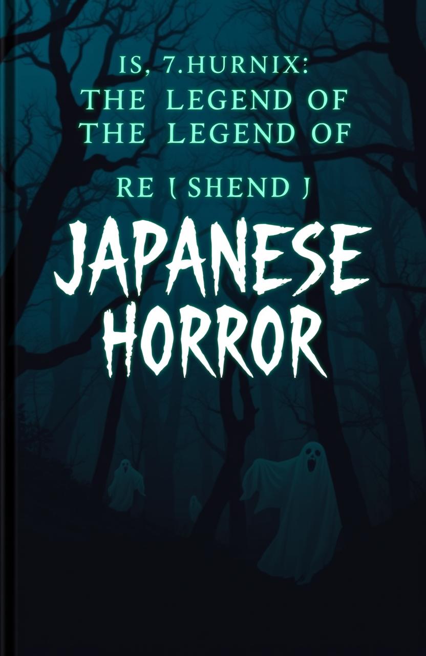 A spooky and eerie book cover titled 'THE LEGEND OF JAPANESE HORROR'