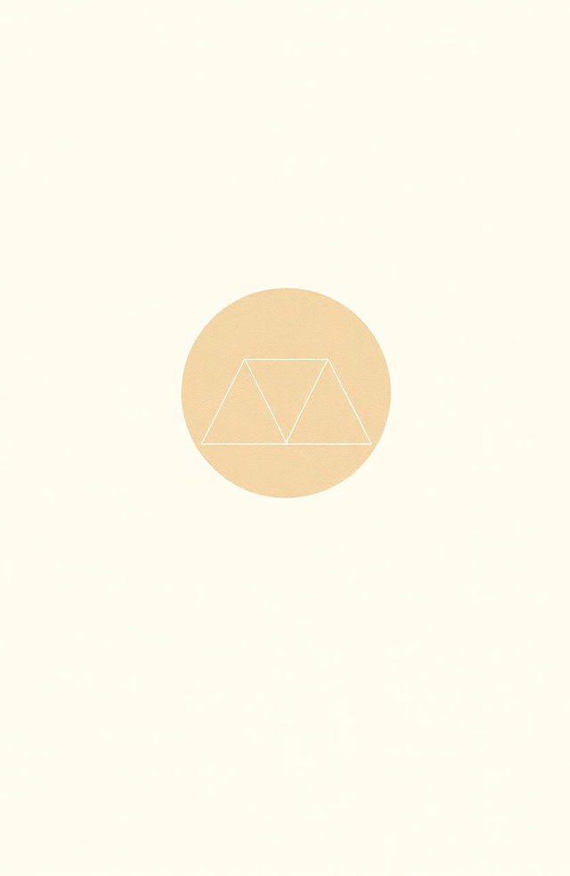A minimalist art design for book covers featuring simple shapes, muted colors, and clean lines