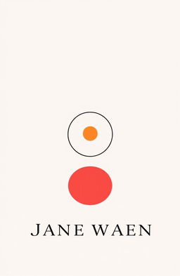 A minimalist art piece designed for a book cover, featuring simple geometric shapes and clean lines