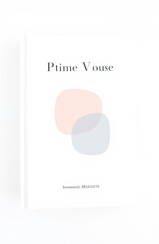 A clean and elegant minimalist book cover design featuring simple geometric shapes and a limited color palette