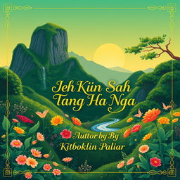A beautifully designed book cover for 'Ieh Kin Sah Tang Ha Nga' by Kitboklin Paliar