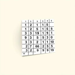 A creative and visually interesting image of a Sudoku paper designed in a trapezoid shape