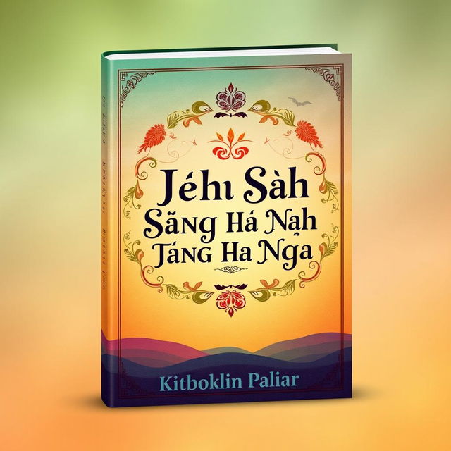 An artistic book cover design for 'Ieh Kin Sah Tang Ha Nga' by Kitboklin Paliar