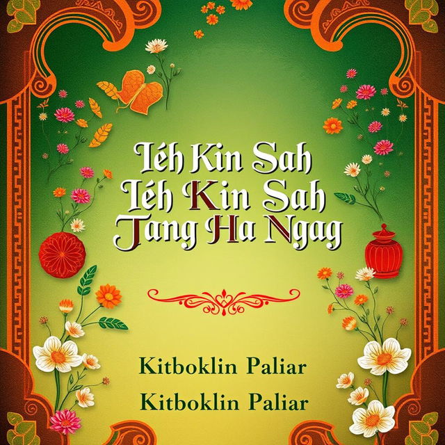 A visually striking book cover for 'Ieh Kin Sah Tang Ha Nga' by Kitboklin Paliar